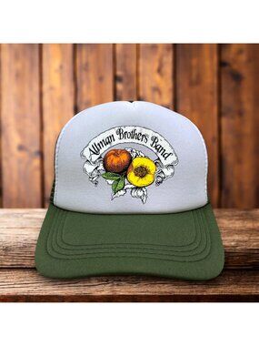 The Allman Brothers Mens Trucker Hat Olive Snapback Eat A Peach Baseball Cap